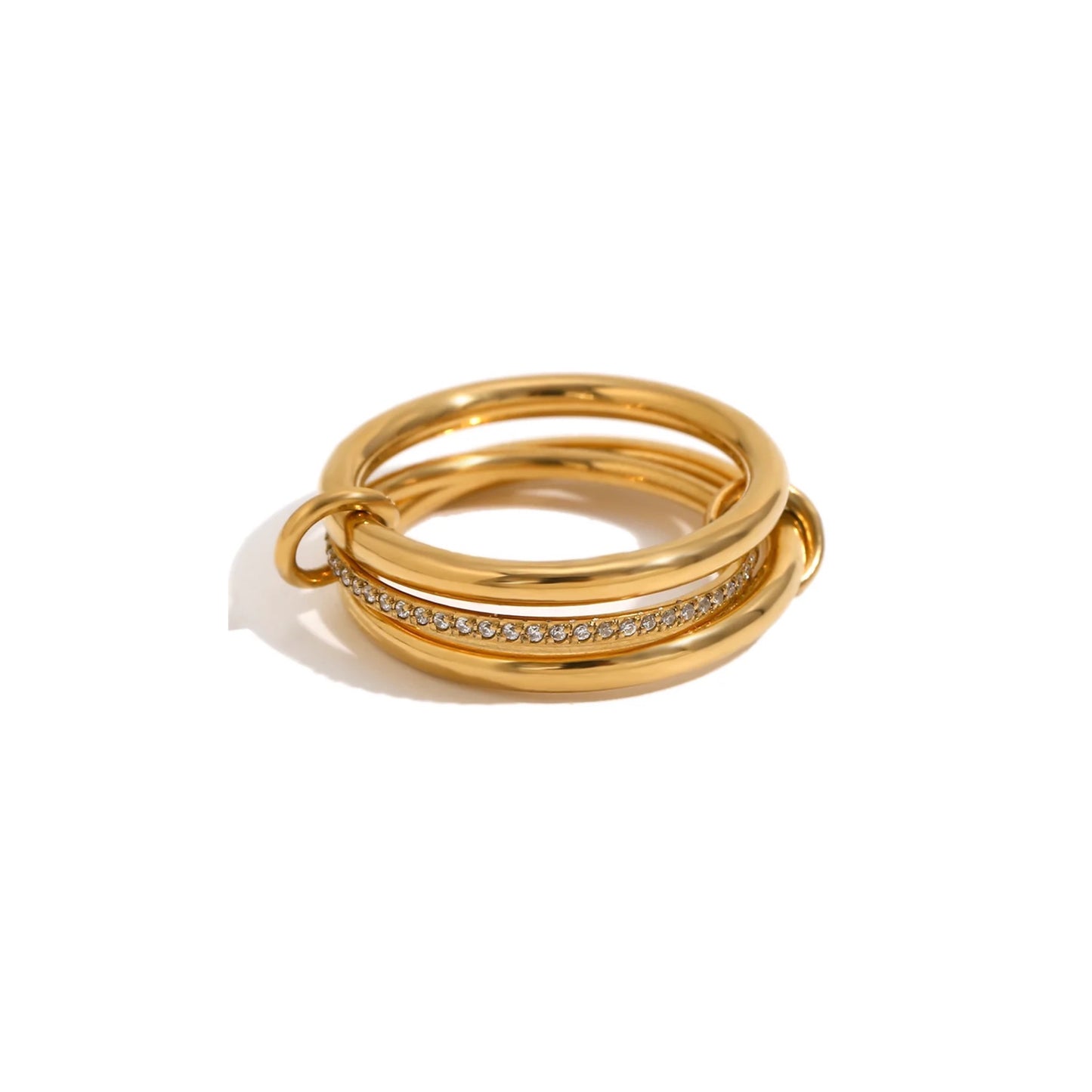 Gold Josephine trio ring