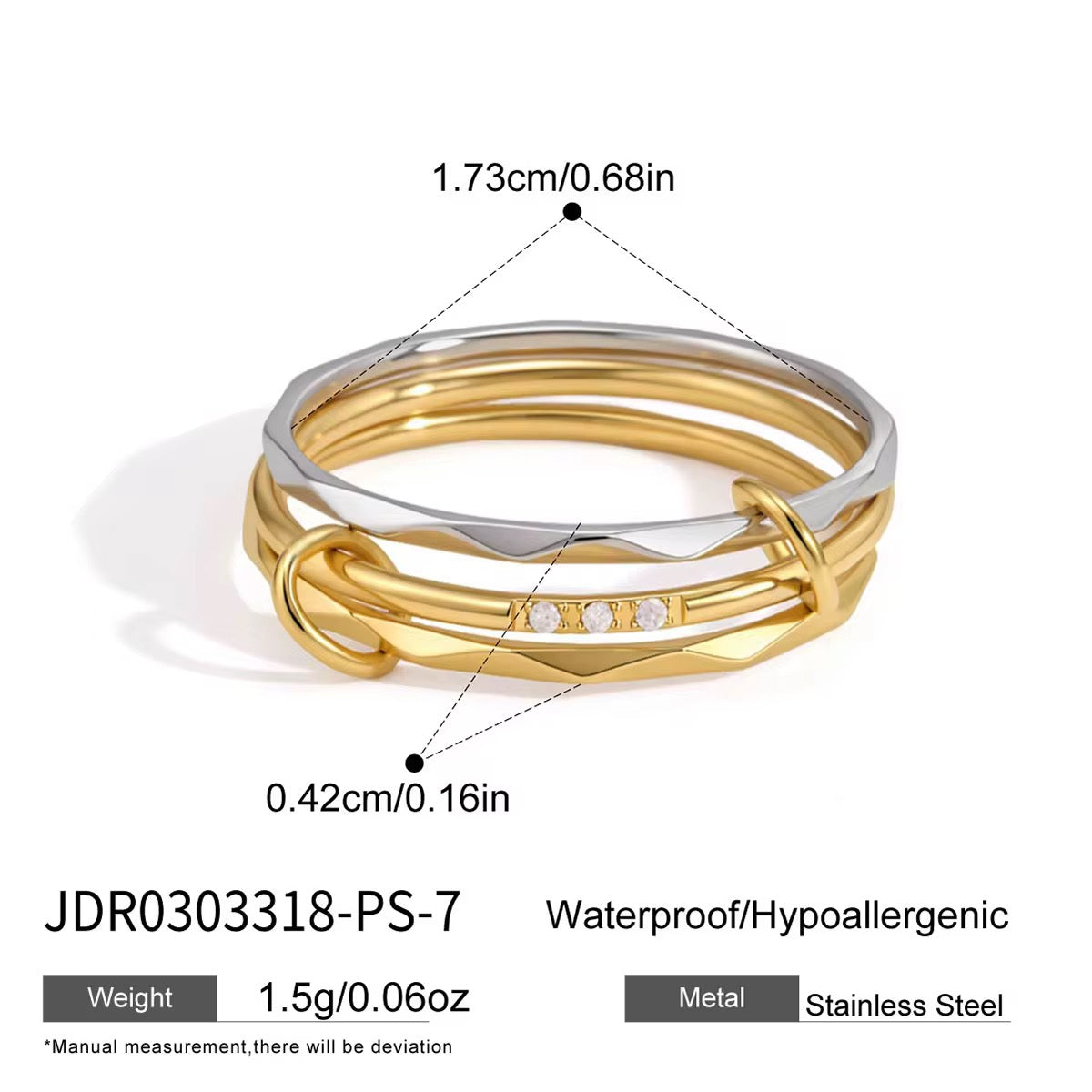 The Silhouette Stack ring