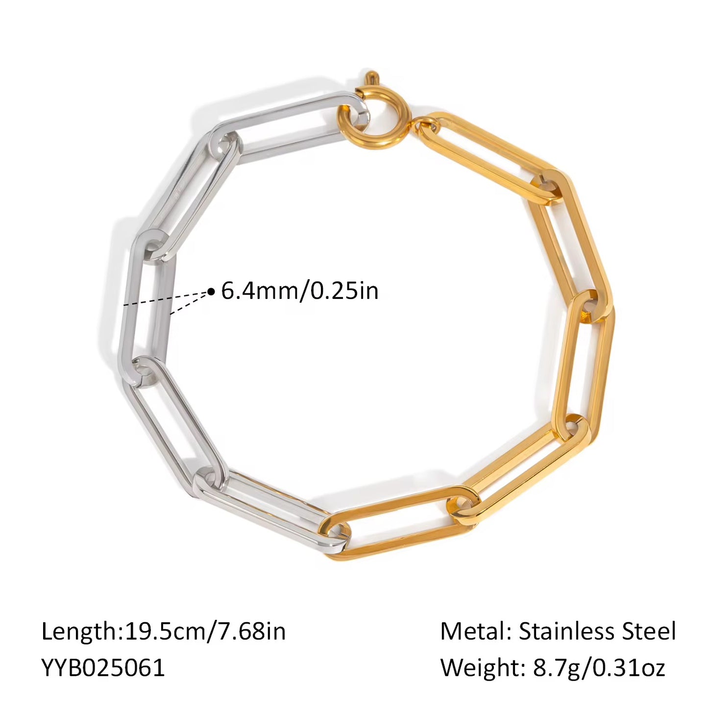 Bimetra paper clip bracelet