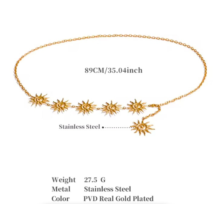 Sun waist chain