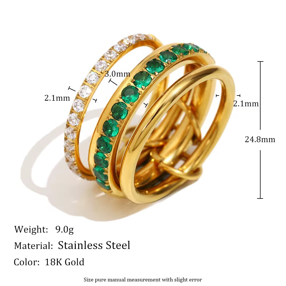 Zemra stacked ring
