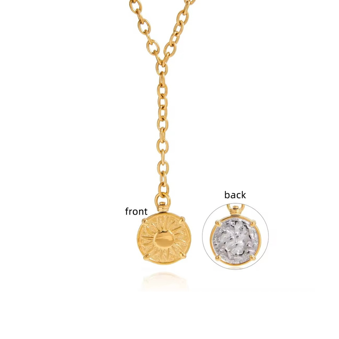 Double sided pendant necklace