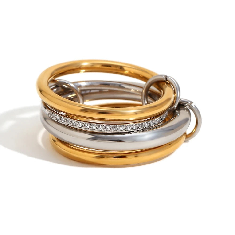 Josephine stacked Mx ring
