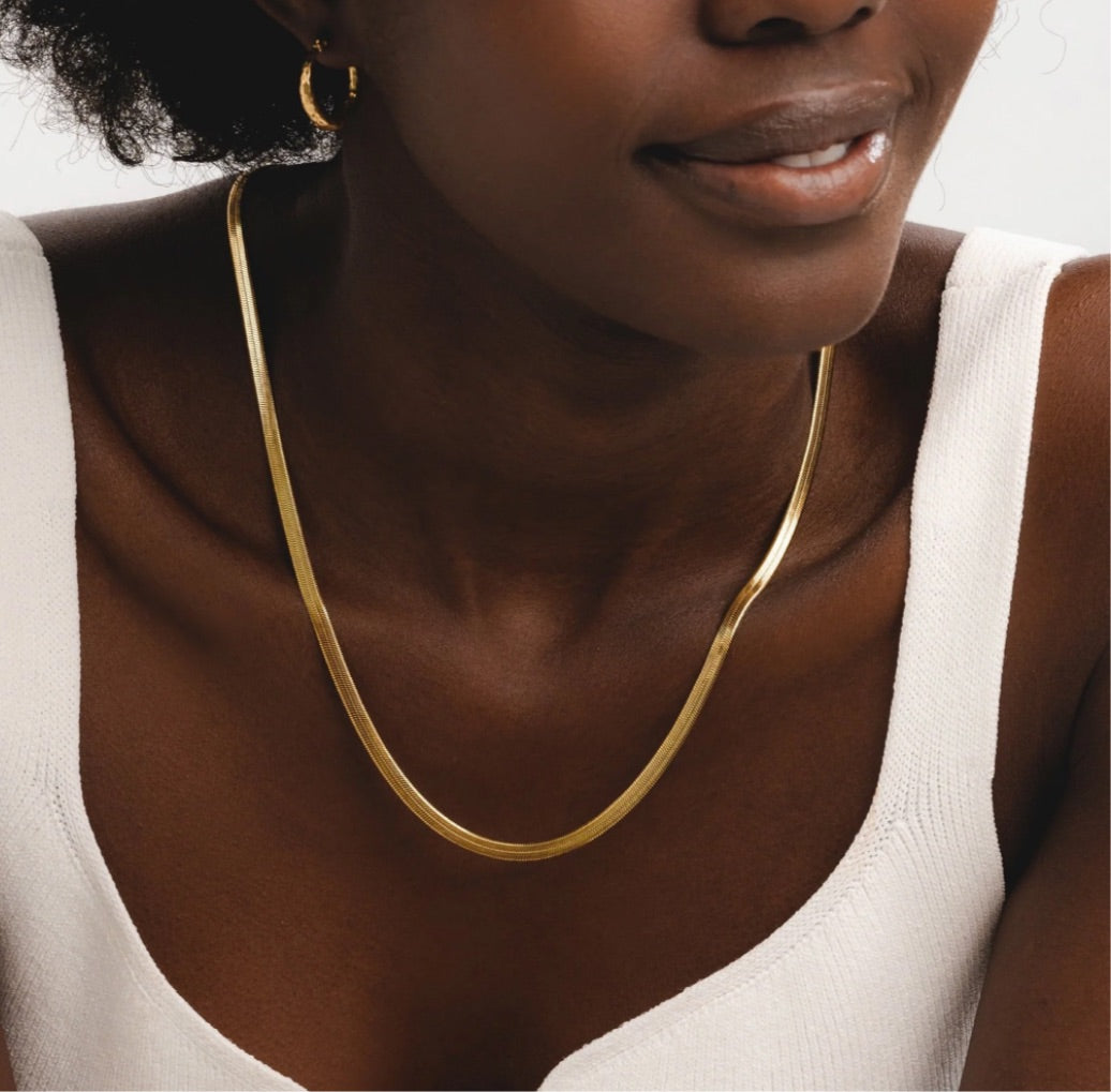 Flat Snake chain necklace