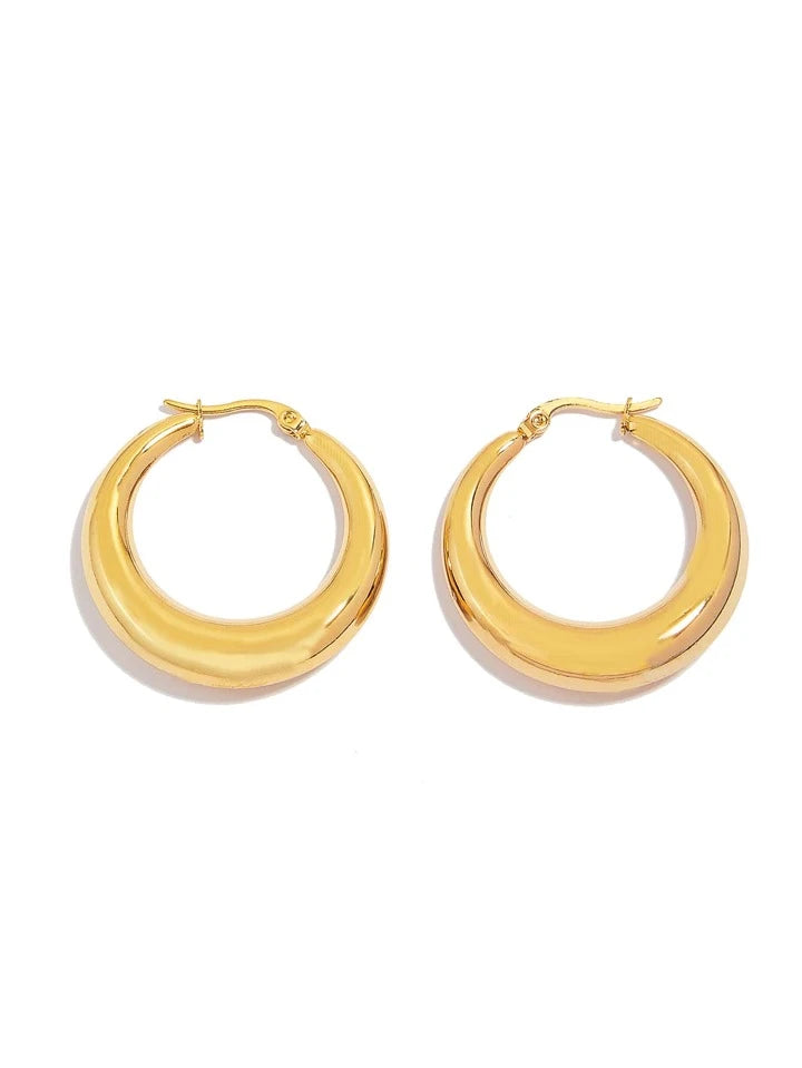 BASIC Creole Hoop Earrings GOLD 35310021120