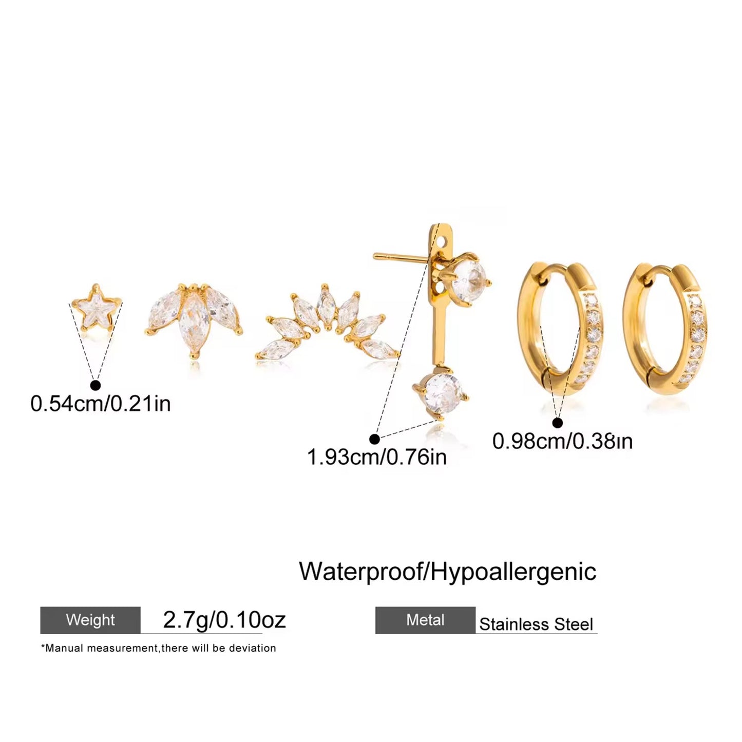 Diamanté piercing set