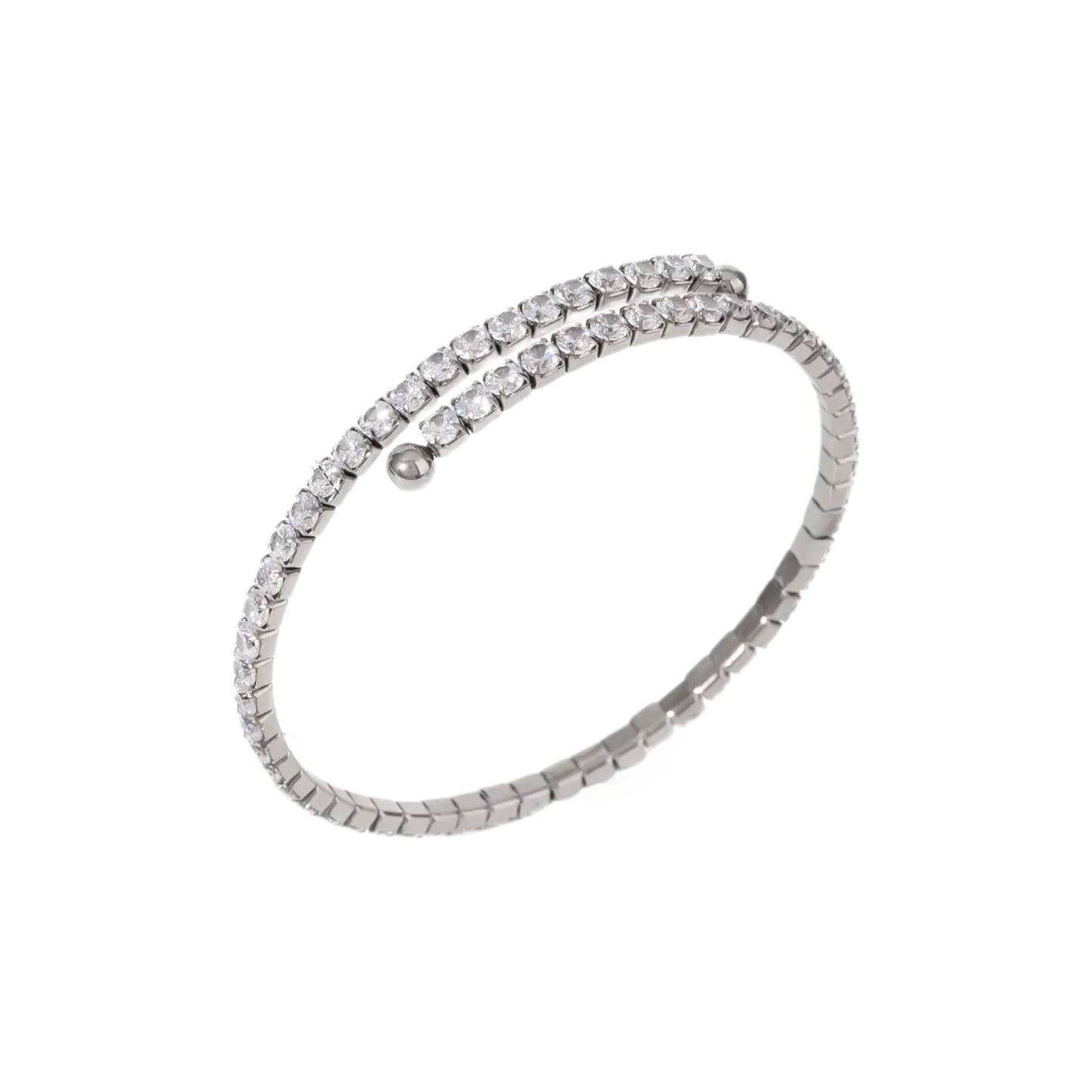 Silver accent tennis bracelet