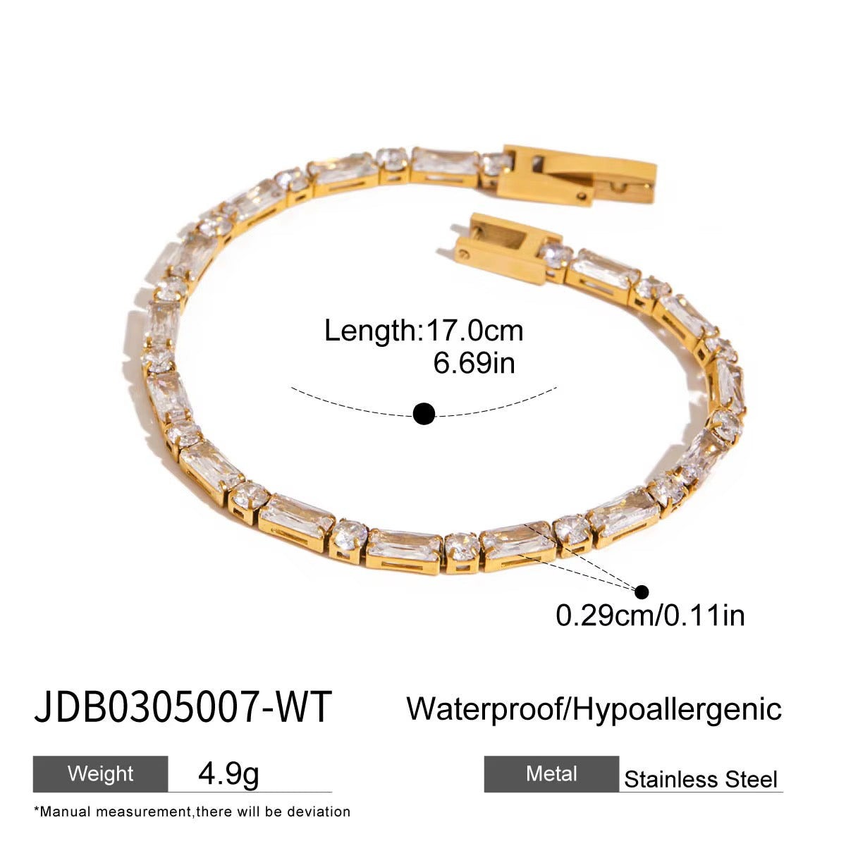 Aurelia Baguette Tennis Bracelet