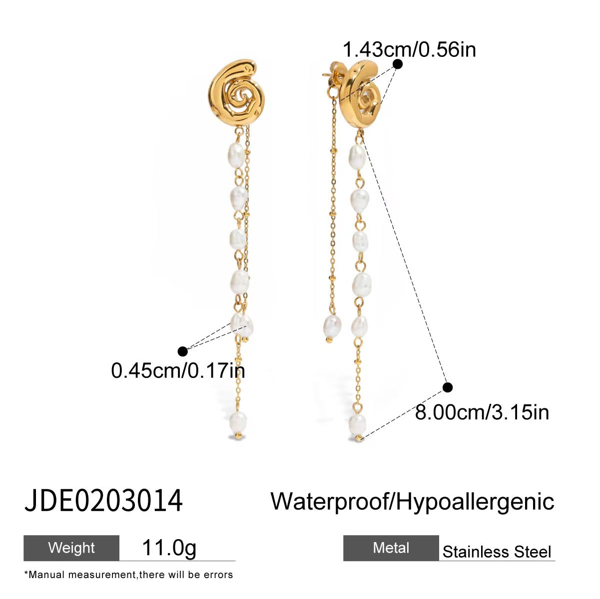 Tide & Pearl Dangle earrings