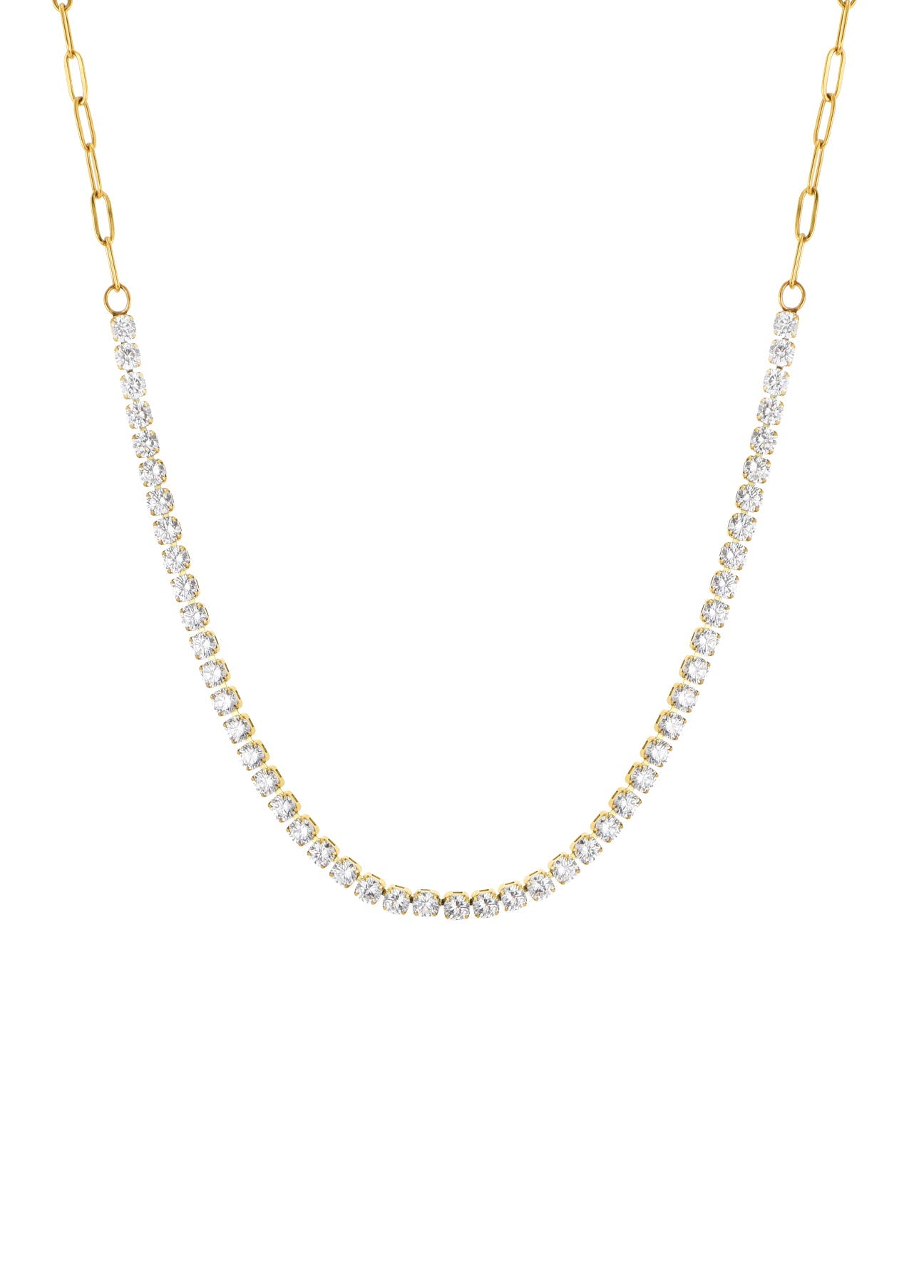 Aria gold tennis link choker