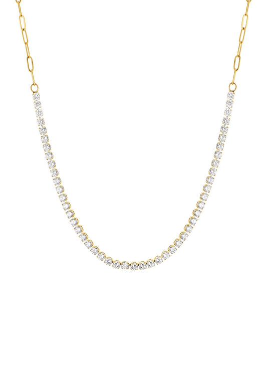 Aria gold tennis link choker