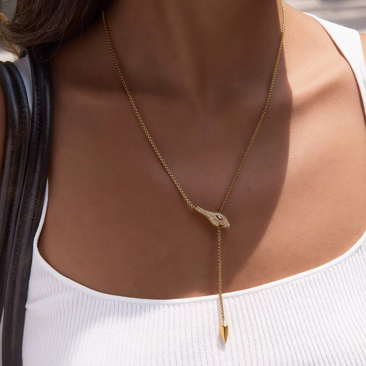 Ruby snake necklace