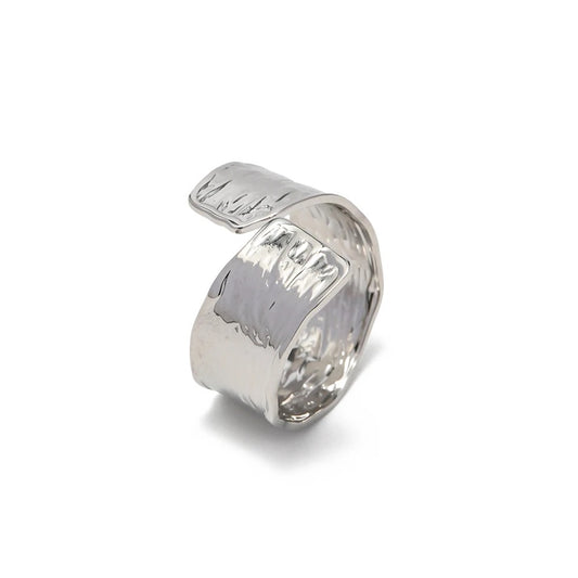 Silver amelia cuff ring