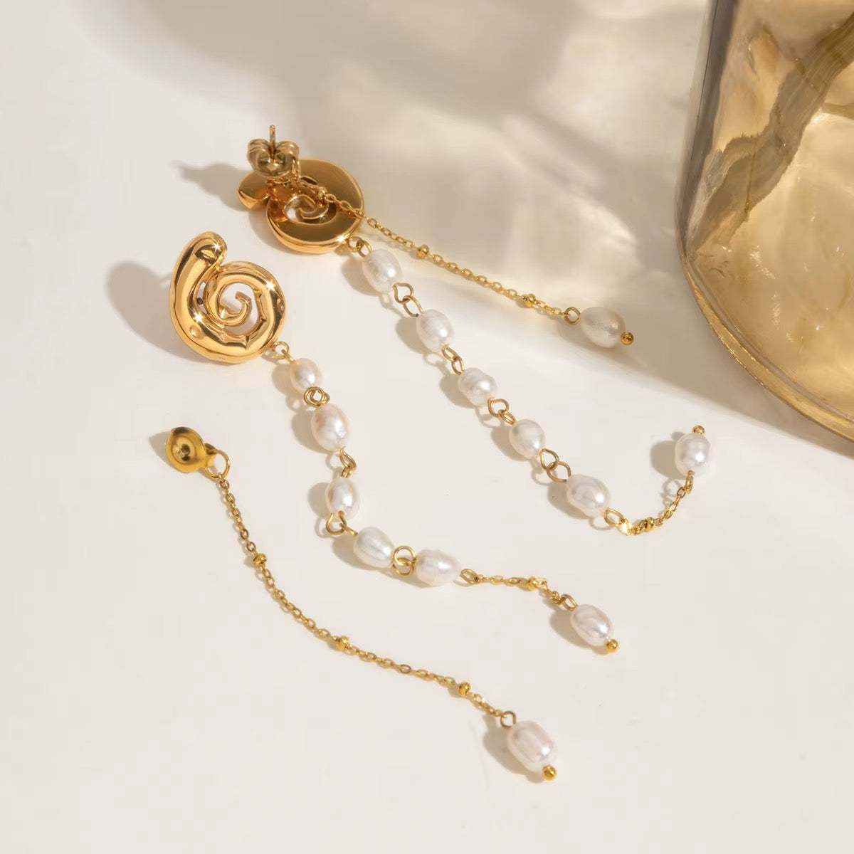 Tide & Pearl Dangle earrings