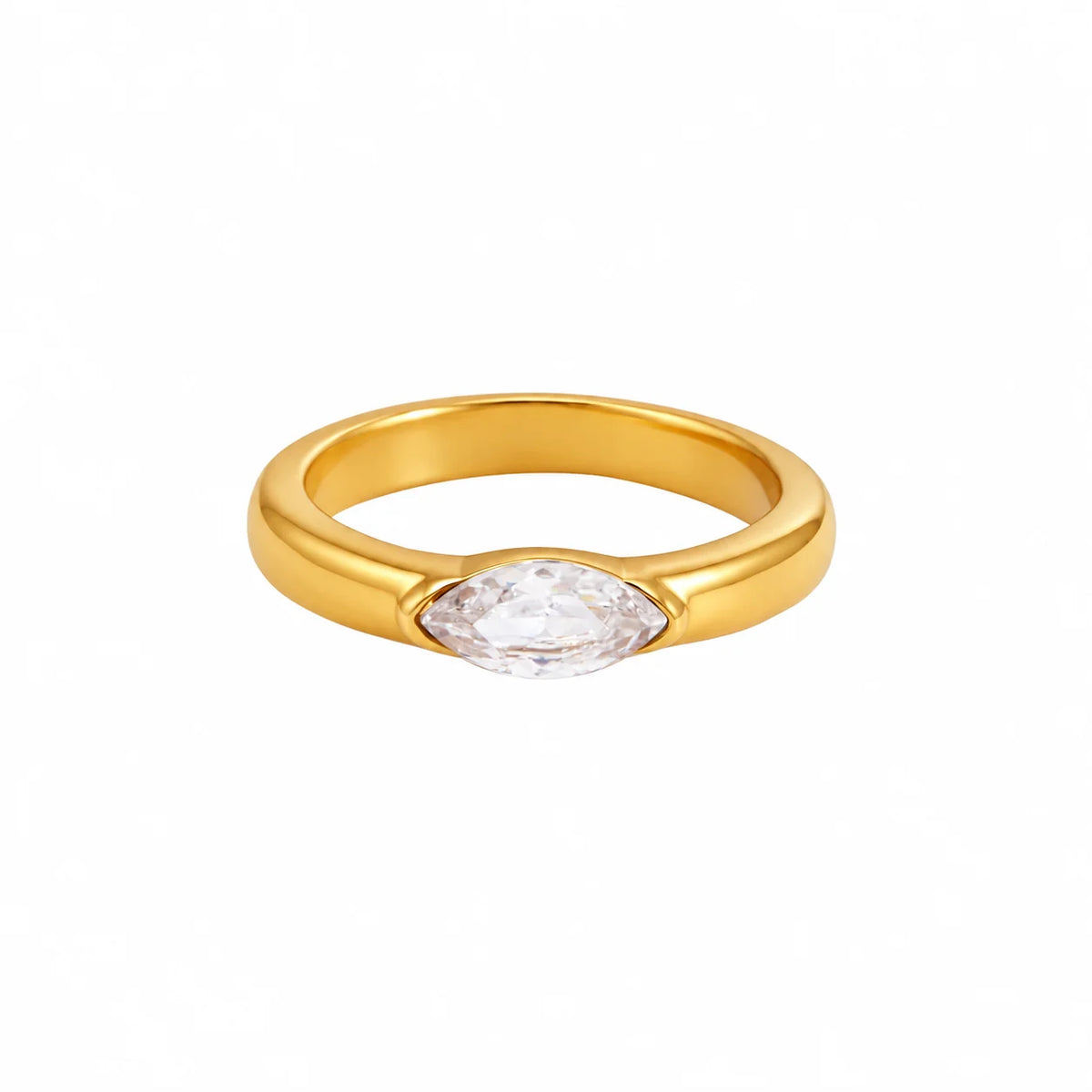 Marquise pinky ring