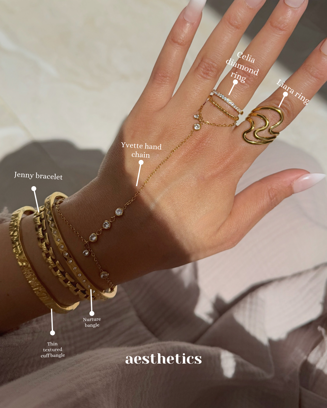 yvette hand chain