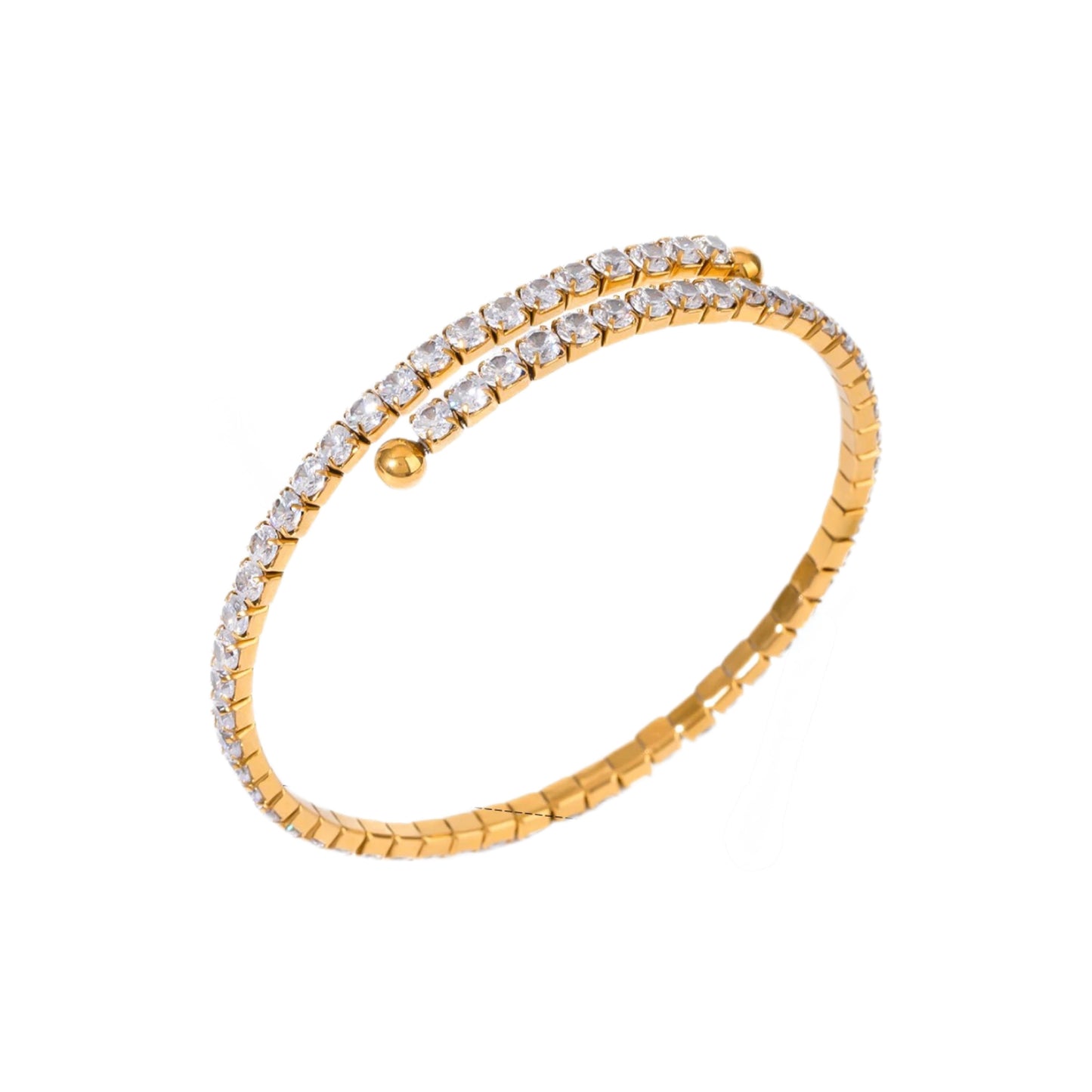 Golden accent tennis bracelet