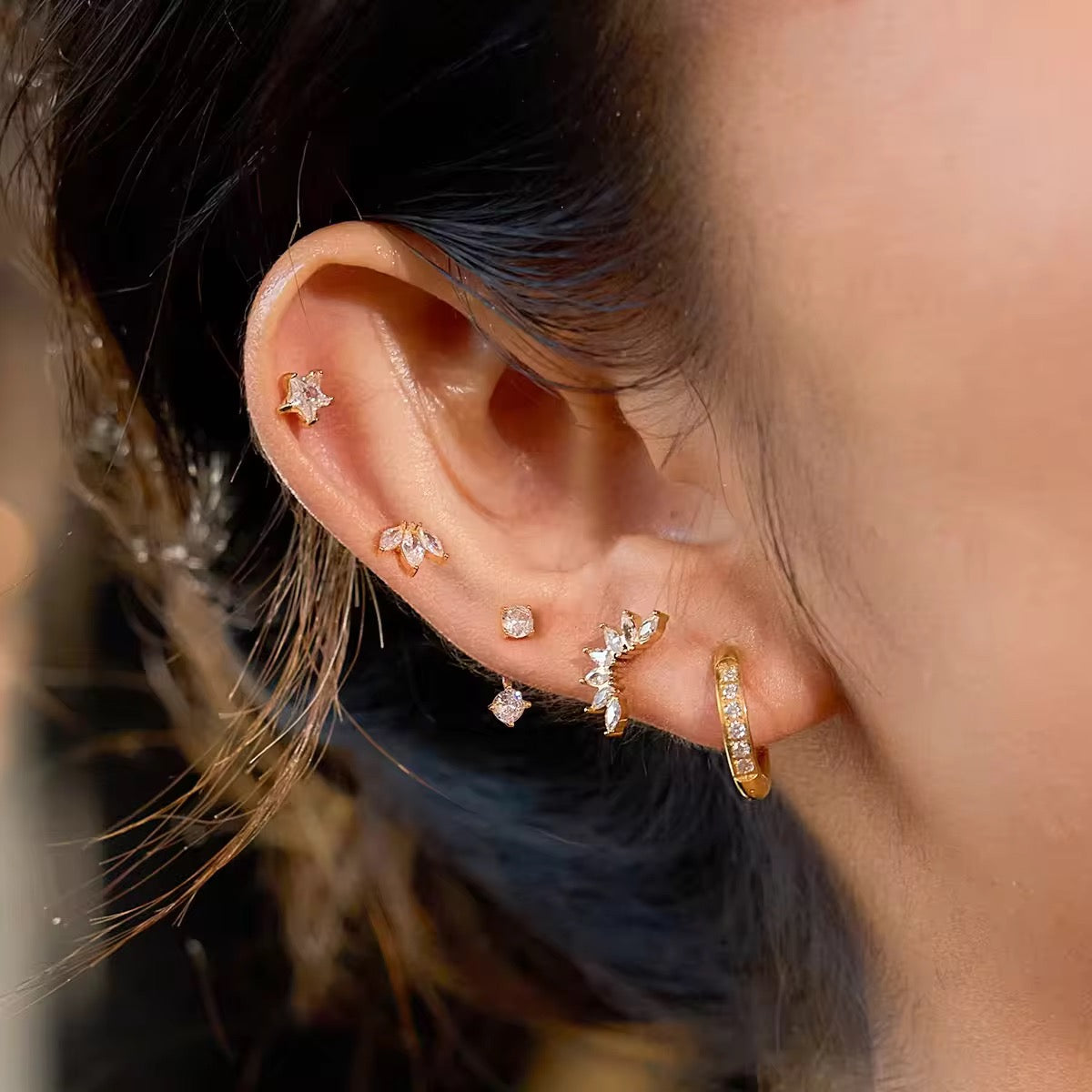 Diamanté piercing set