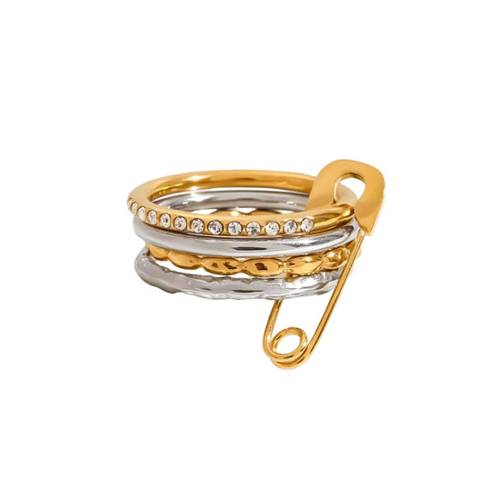 Clasp Power Ring (cz)