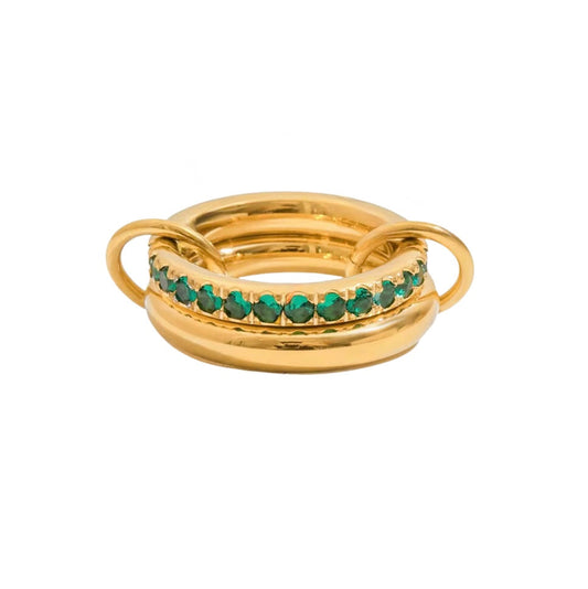 Green Everly stacked ring