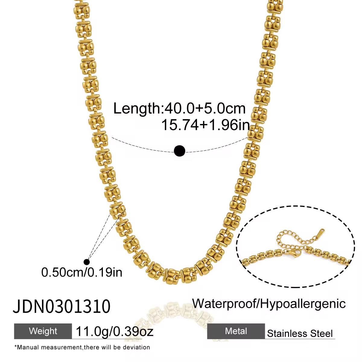Grecian link necklace