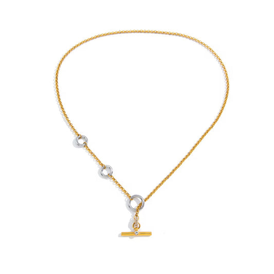 Three ring chain necklace