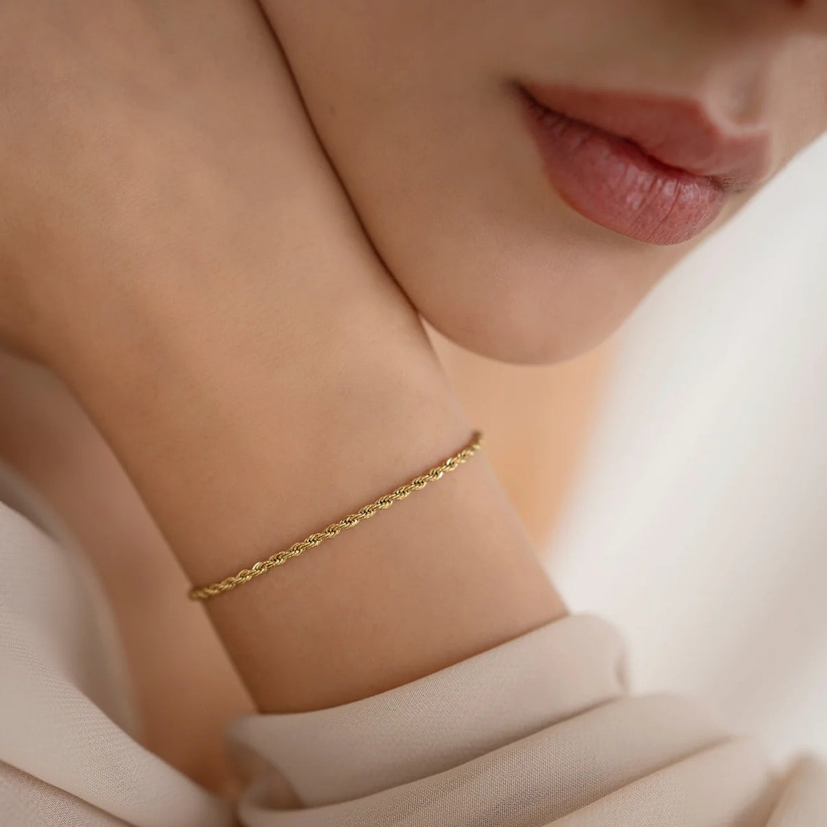 2mm rope chain bracelet