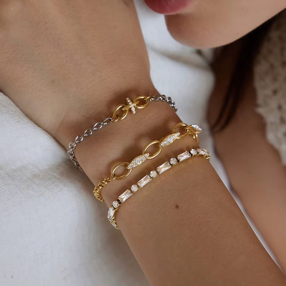 Aurelia Baguette Tennis Bracelet