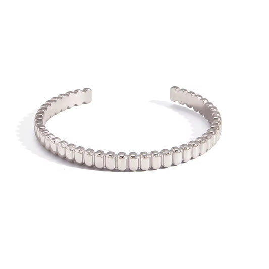 Silver dome bangle