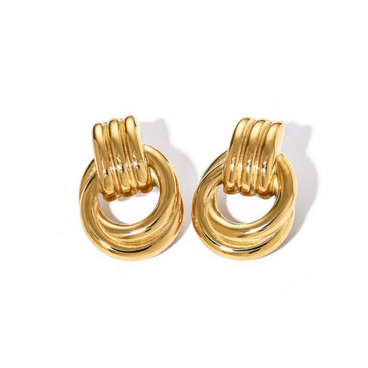 Golden knot earrings